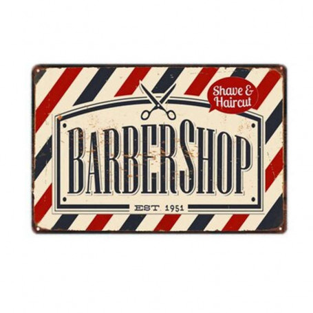 Plaque Émaillée pour Barbershop "1951"