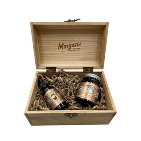 Coffret en Bois "Oudh Amber" 2 Produits - Morgan's