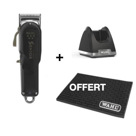 Pack Tondeuse Wahl Senior Cordless + Socle de Charge + Tapis Offert