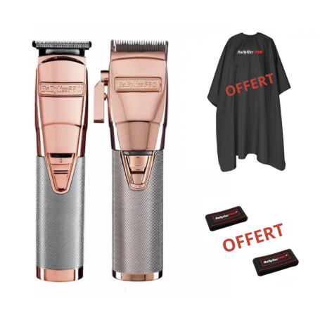 Pack Tondeuses BaBylissPro FX 4Artists Rose Coupe + Finition + 1 Cape + 2 Grips Offerts - BaBylissPro