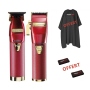 Pack Tondeuses BaBylissPro FX 4Artists Rouge Coupe + Finition + 1 Cape + 2 Grips Offerts - BaBylissPro