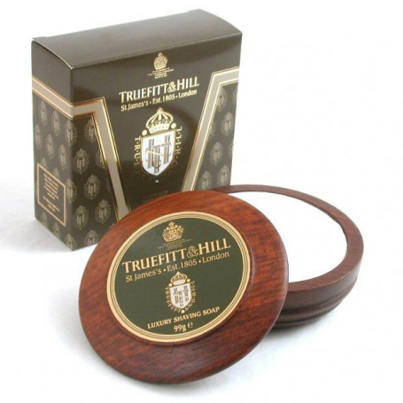 Savon à barbe "Luxury" et son bol en bois - Truefitt & Hill